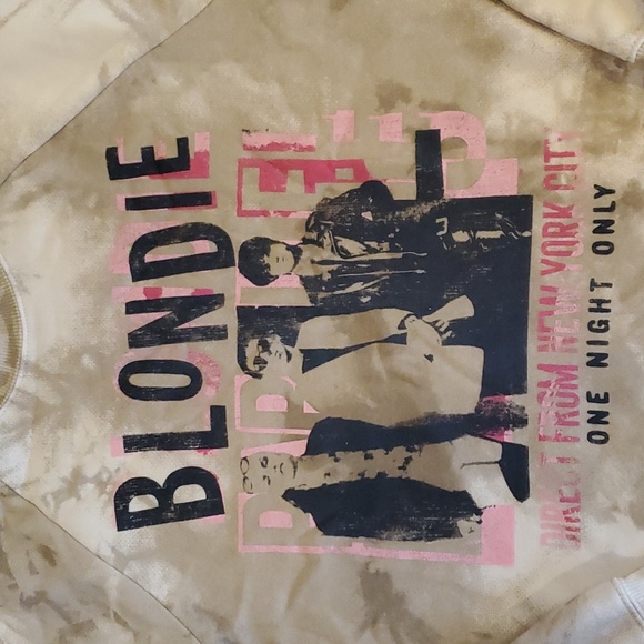 Womens BLONDIE from NYC One Night Only Fleece Sweatshirt Size Lar XL Rocker NWT - Picture 2 of 2